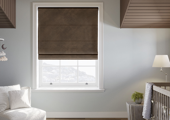 Odessa Velvet, Espresso - Twist&Fit Roman Blind - Image 3